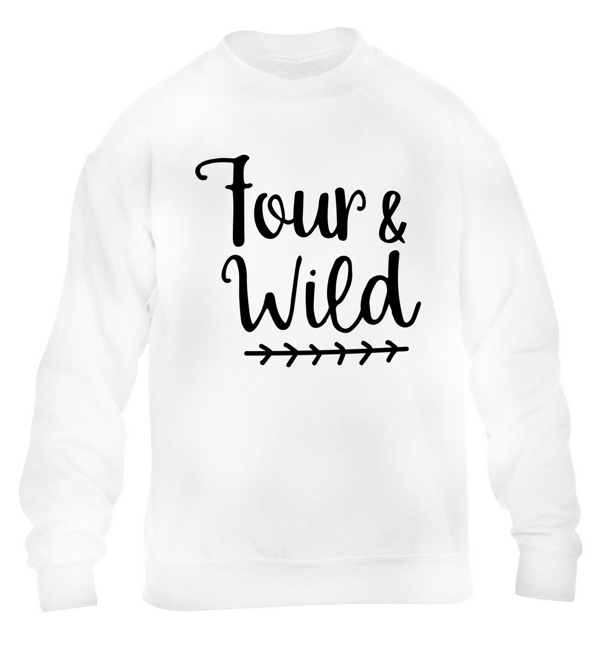 Four and wild children's white sweater 12-13 Years