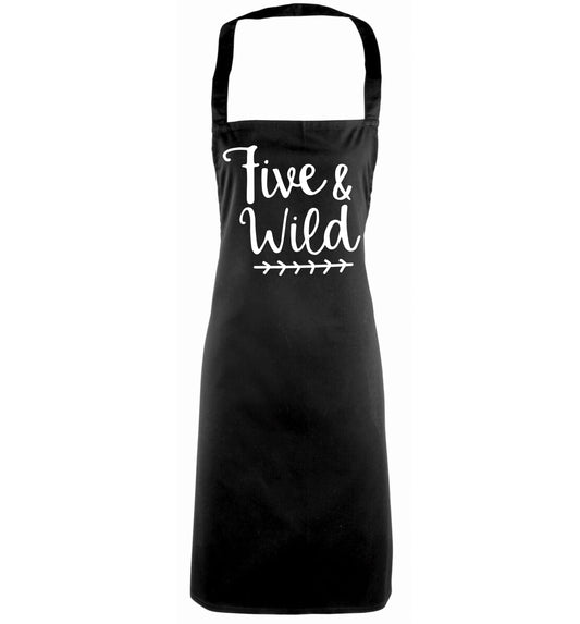Five and wild black apron