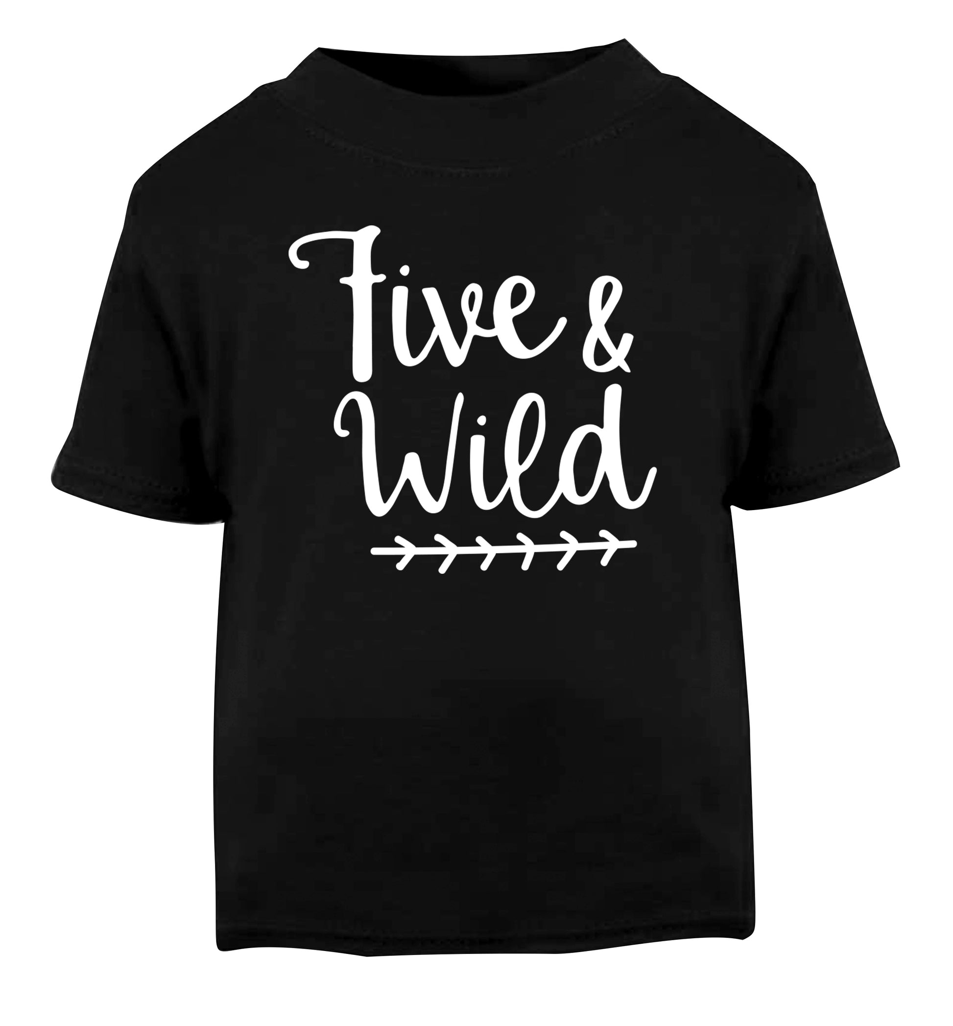 Five and wild Black Baby Toddler Tshirt 2 years