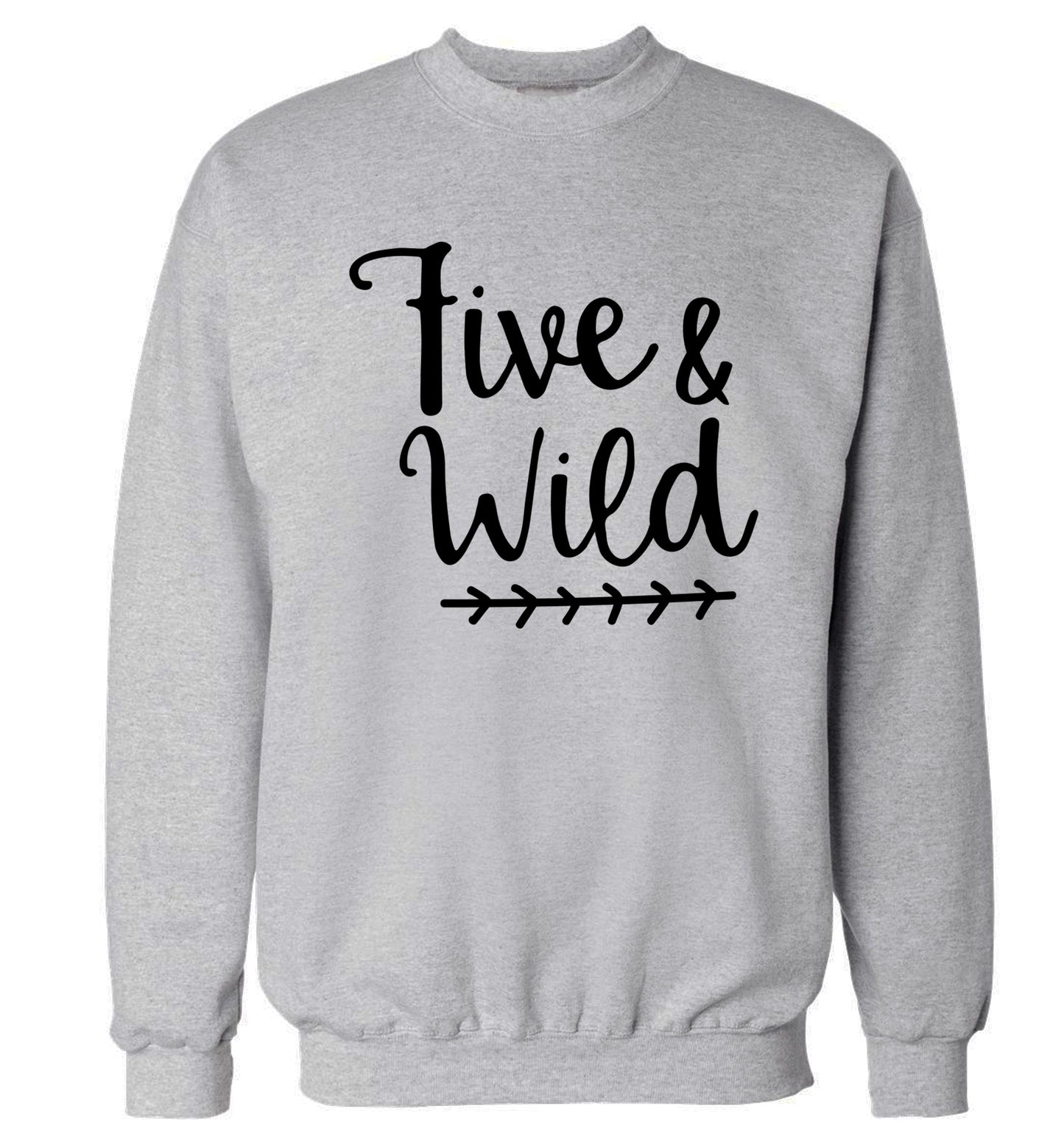 Five and wild Adult's unisex grey Sweater 2XL