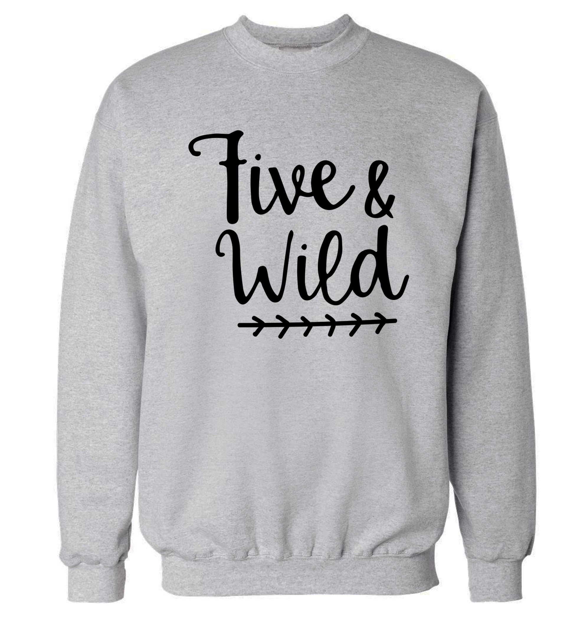 Five and wild Adult's unisex grey Sweater 2XL