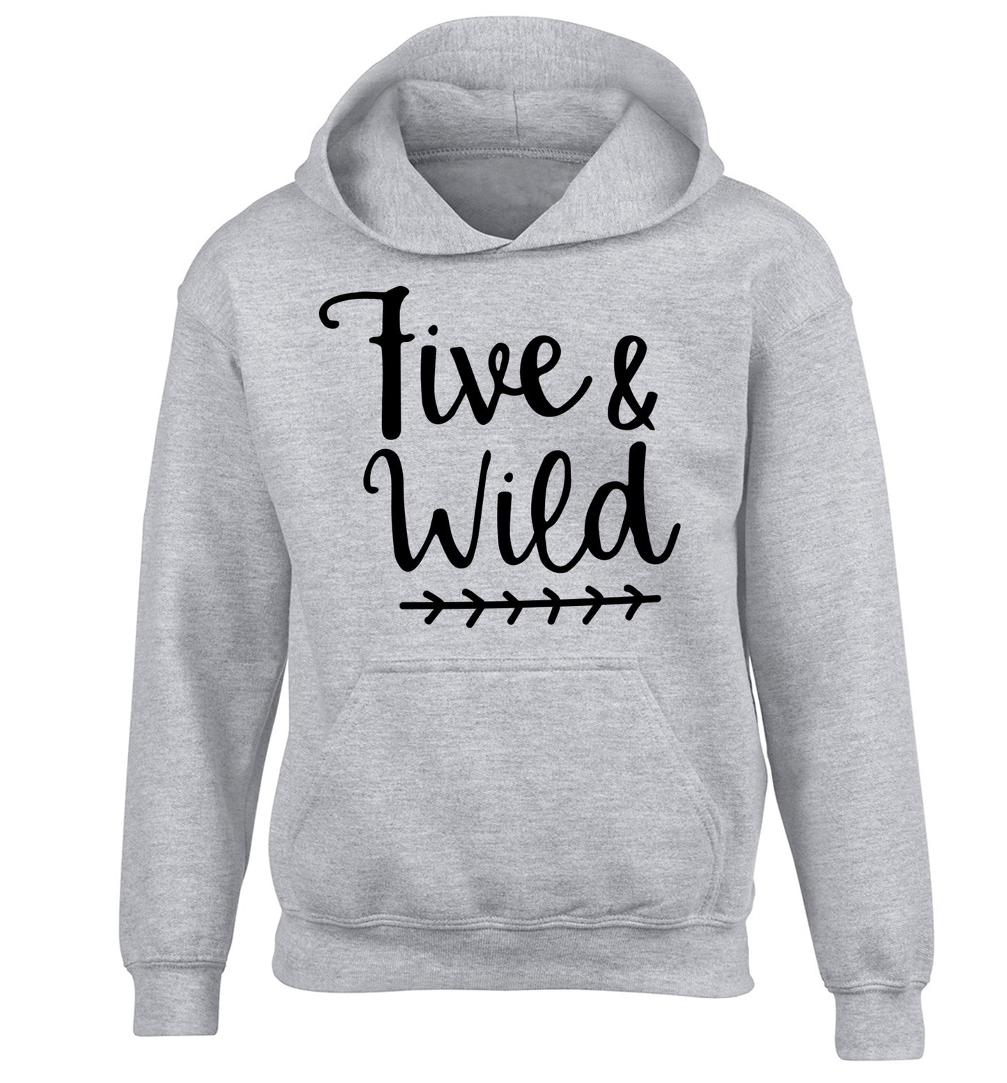 Five and wild children's grey hoodie 12-13 Years