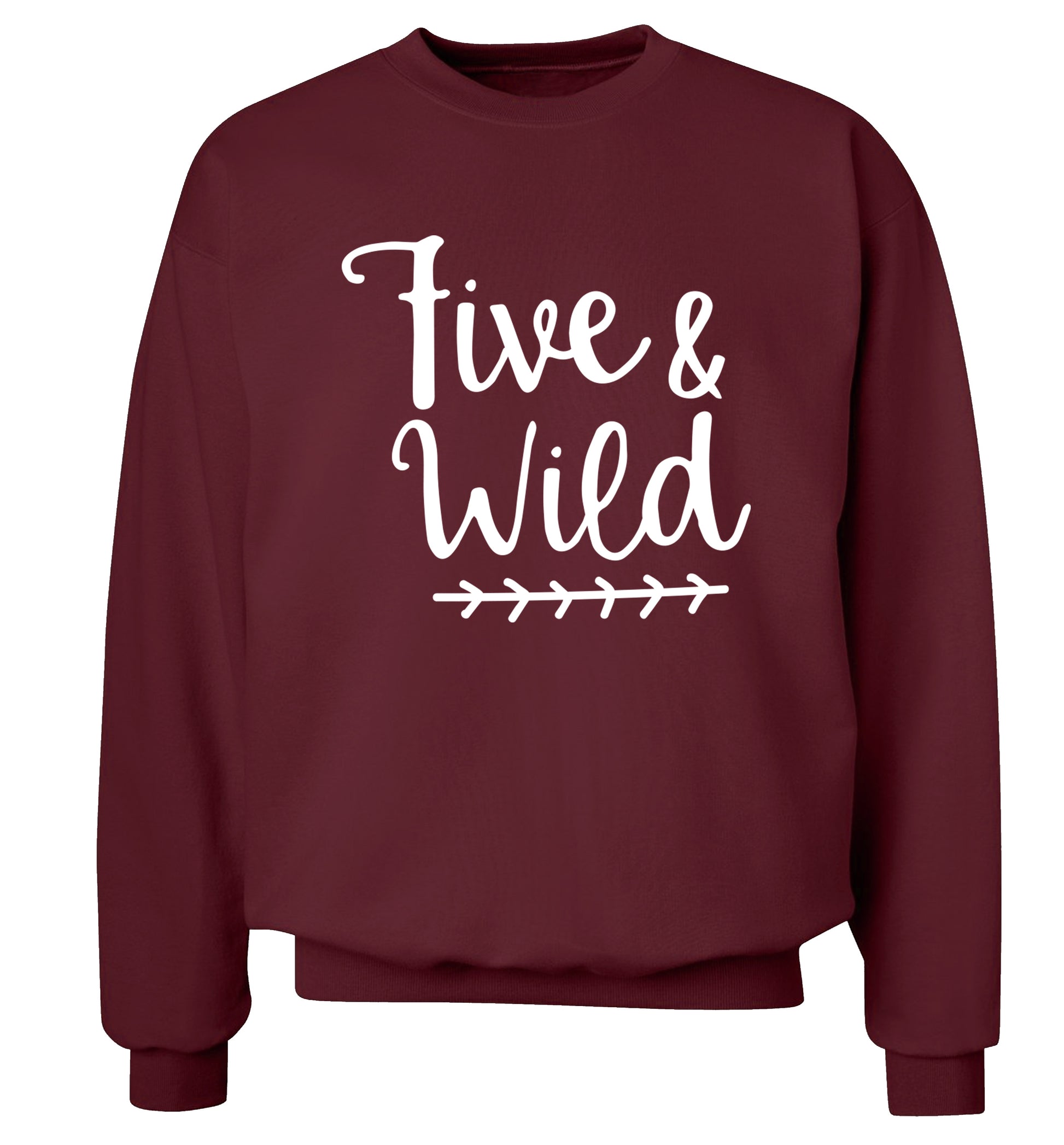 Five and wild Adult's unisex maroon Sweater 2XL