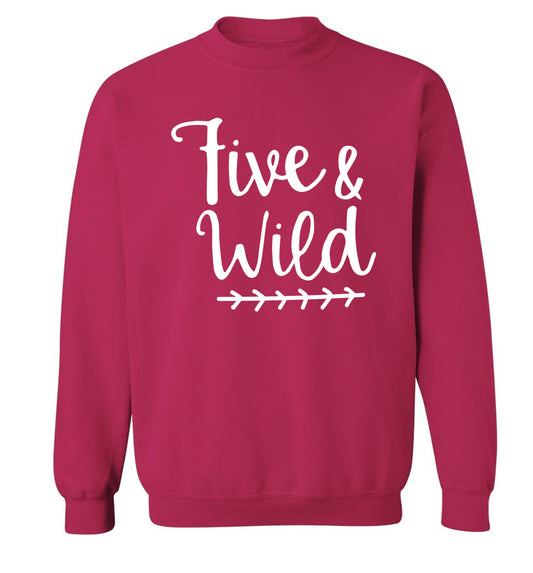 Five and wild Adult's unisex pink Sweater 2XL