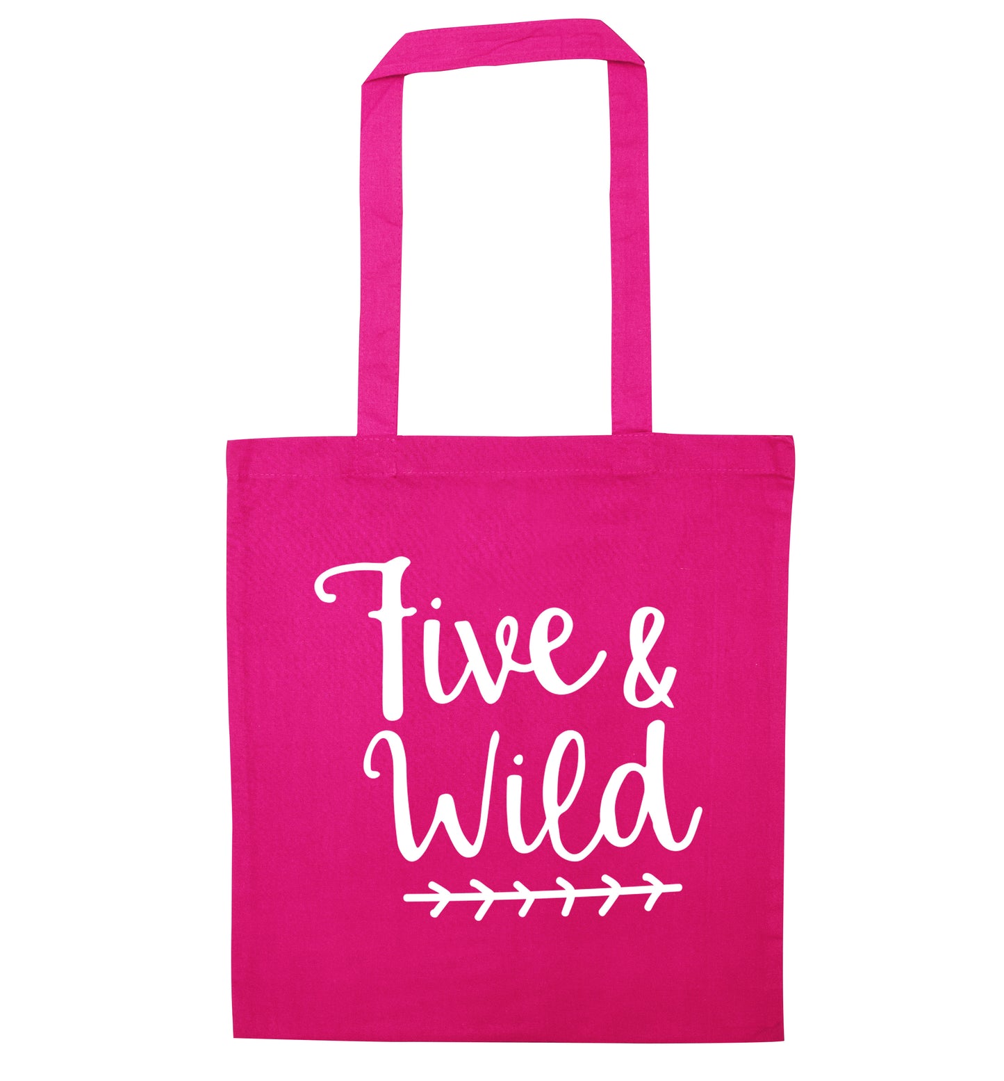 Five and wild pink tote bag
