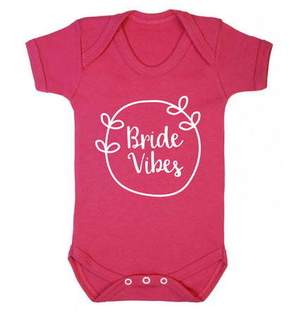 Bride Vibes Baby Vest dark pink 18-24 months
