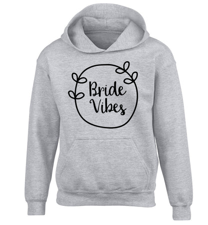Bride Vibes children's grey hoodie 12-13 Years
