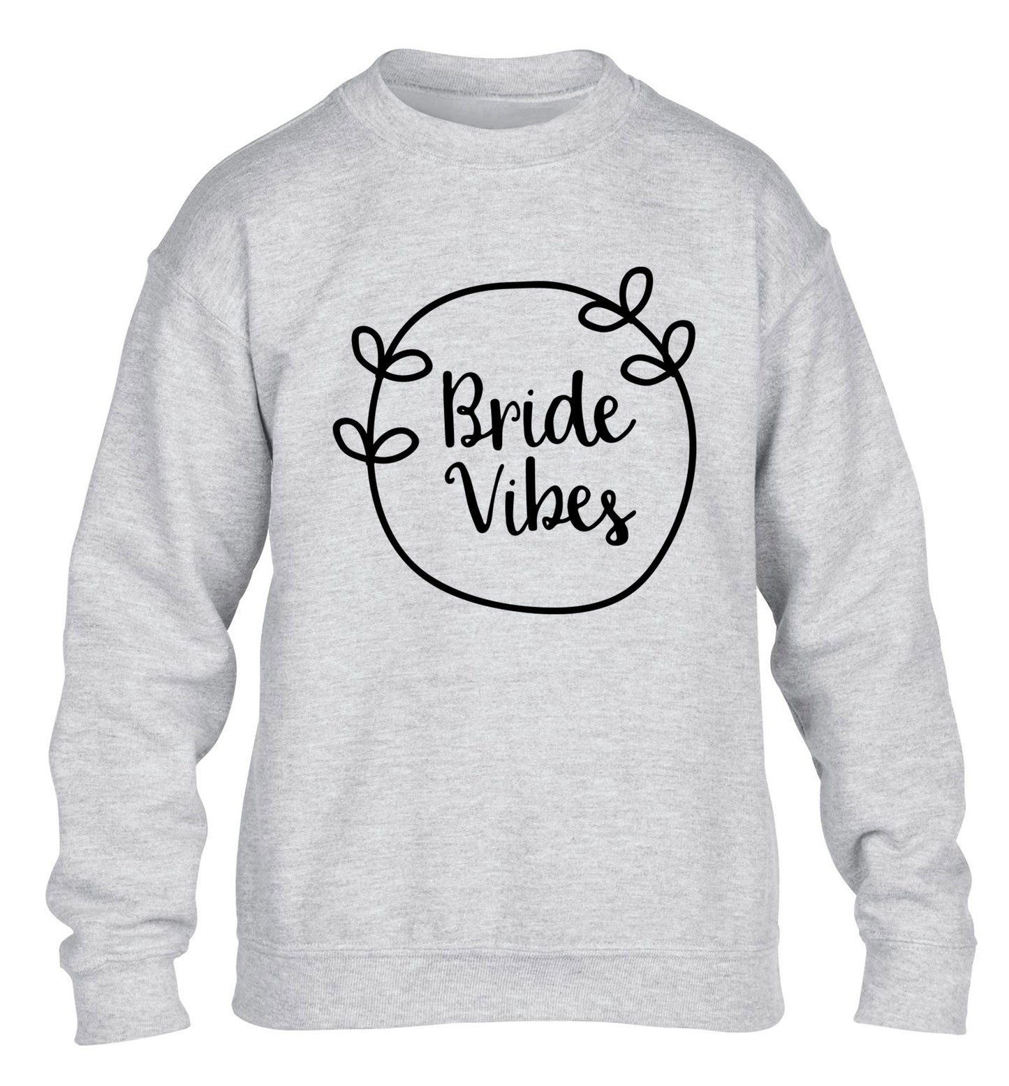 Bride Vibes children's grey sweater 12-13 Years