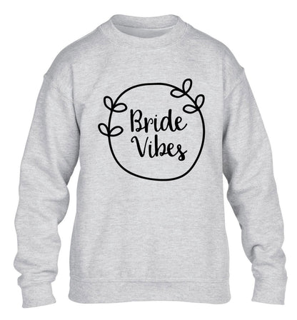 Bride Vibes children's grey sweater 12-13 Years