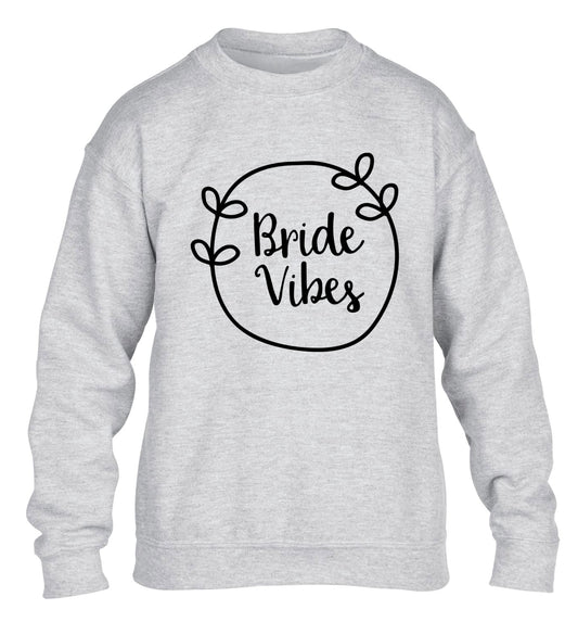 Bride Vibes children's grey sweater 12-13 Years