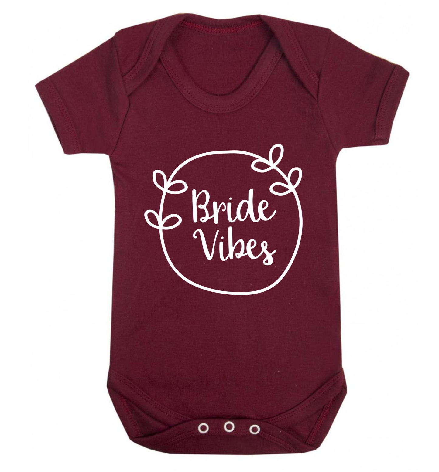 Bride Vibes Baby Vest maroon 18-24 months