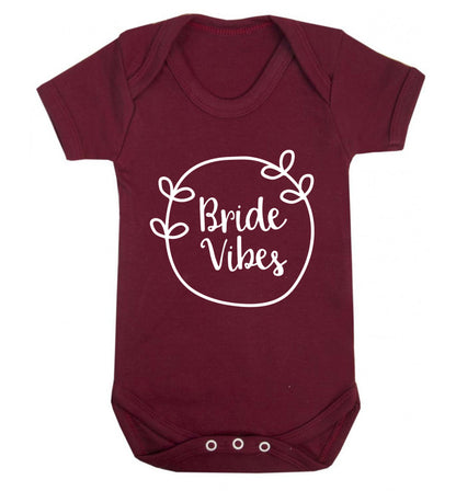 Bride Vibes Baby Vest maroon 18-24 months