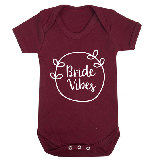 Bride Vibes Baby Vest maroon 18-24 months