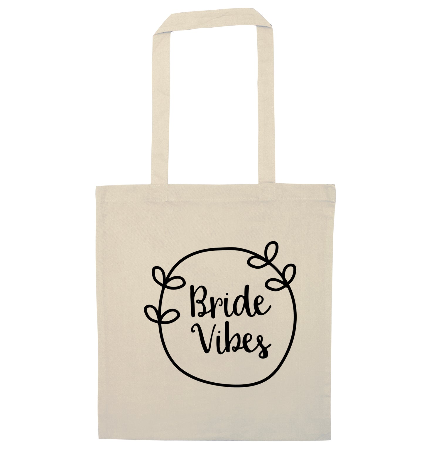 Bride Vibes natural tote bag