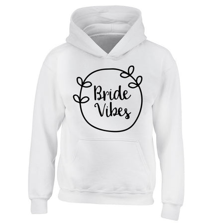 Bride Vibes children's white hoodie 12-13 Years