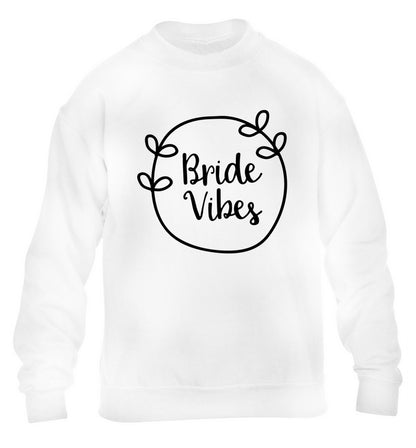 Bride Vibes children's white sweater 12-13 Years