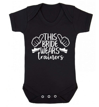 This bride wears trainers Baby Vest black 18-24 months