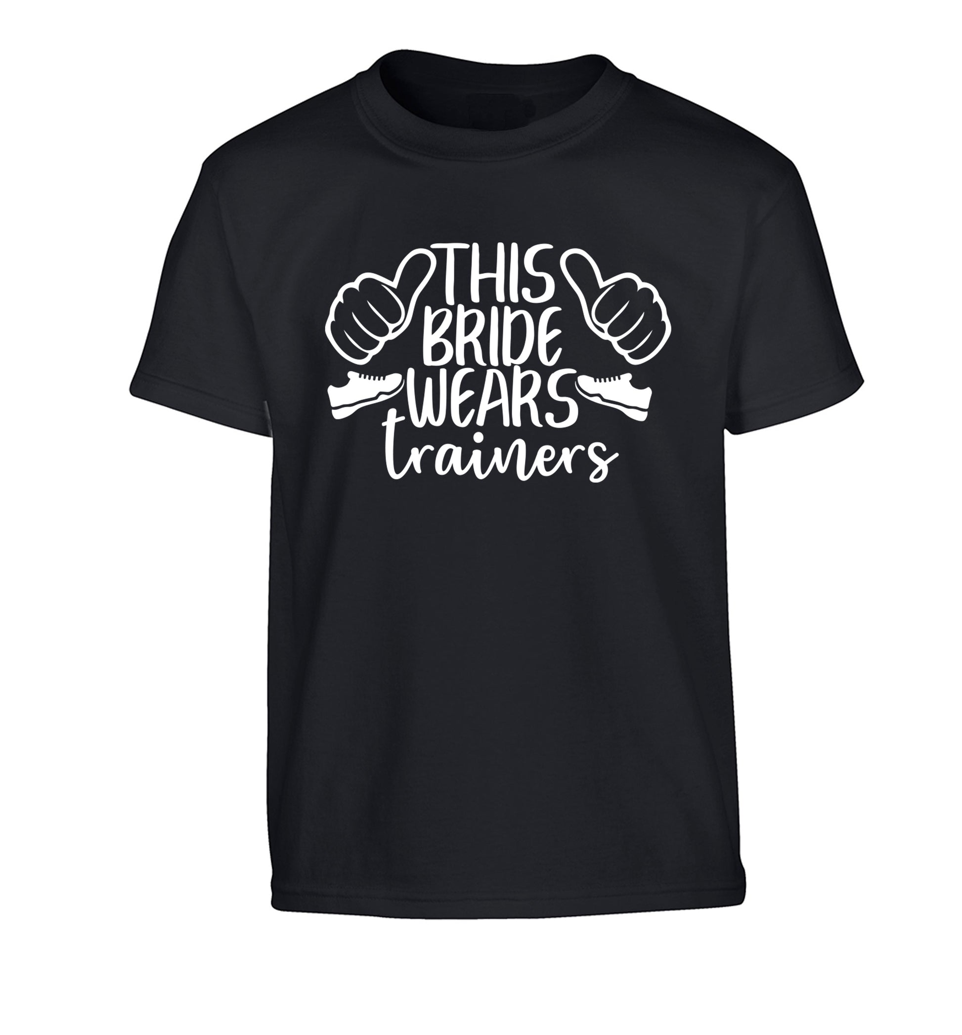 This bride wears trainers Children's black Tshirt 12-13 Years