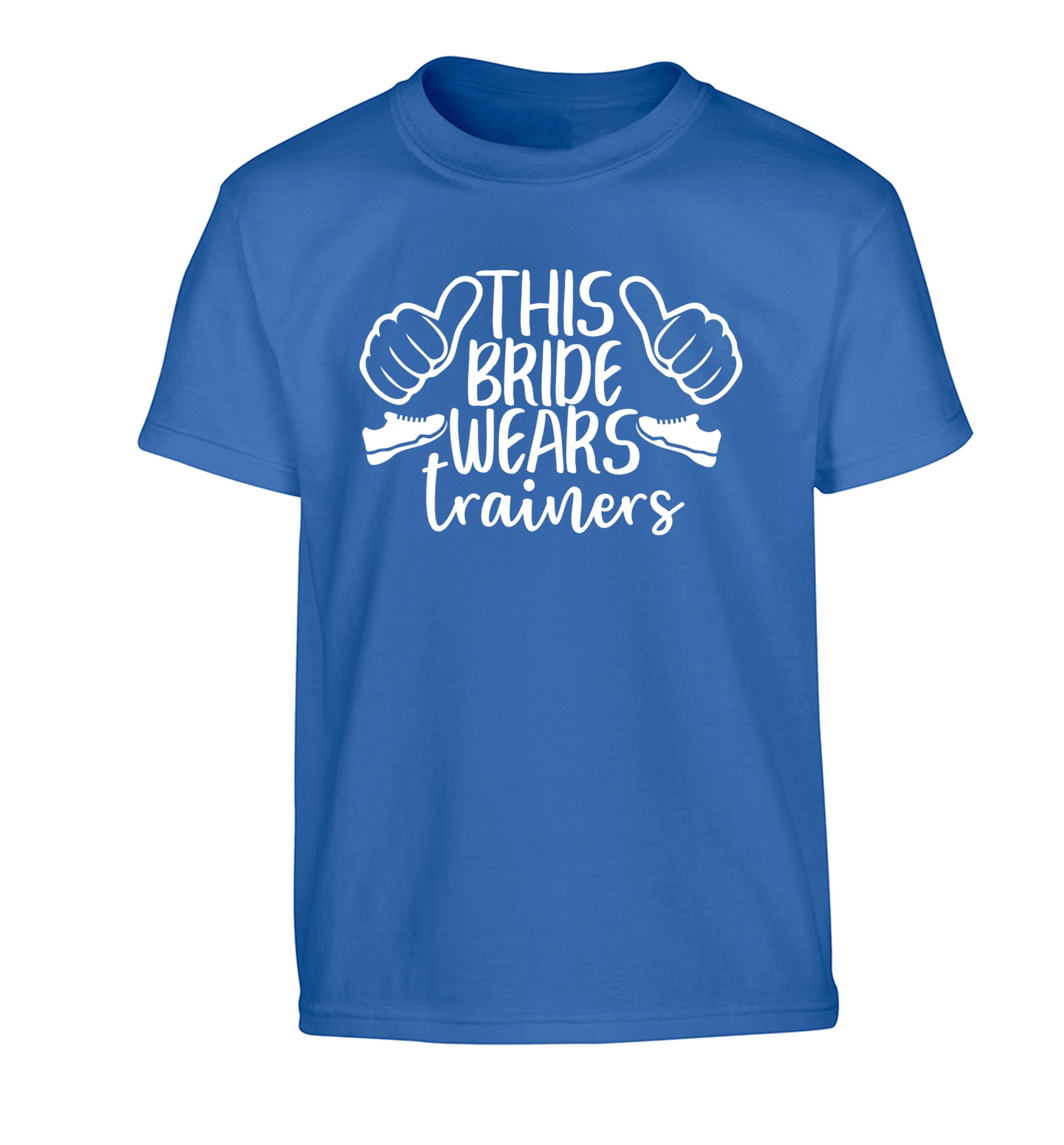 This bride wears trainers Children's blue Tshirt 12-13 Years
