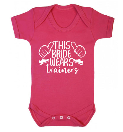 This bride wears trainers Baby Vest dark pink 18-24 months