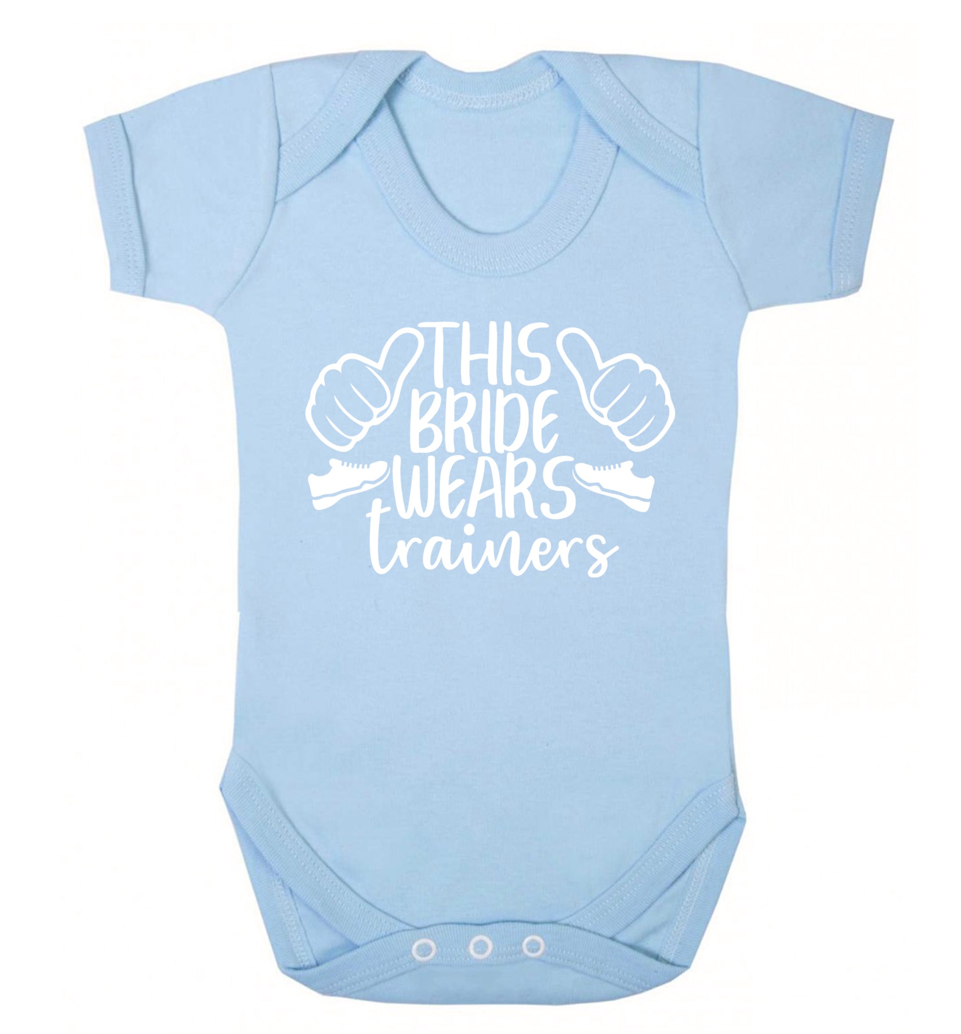 This bride wears trainers Baby Vest pale blue 18-24 months