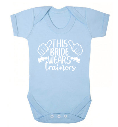 This bride wears trainers Baby Vest pale blue 18-24 months