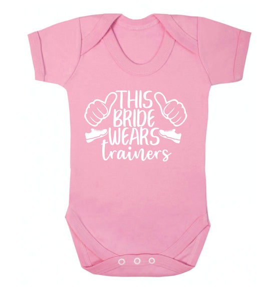 This bride wears trainers Baby Vest pale pink 18-24 months