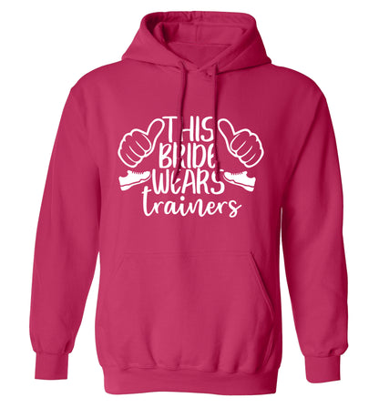 This bride wears trainers adults unisex pink hoodie 2XL
