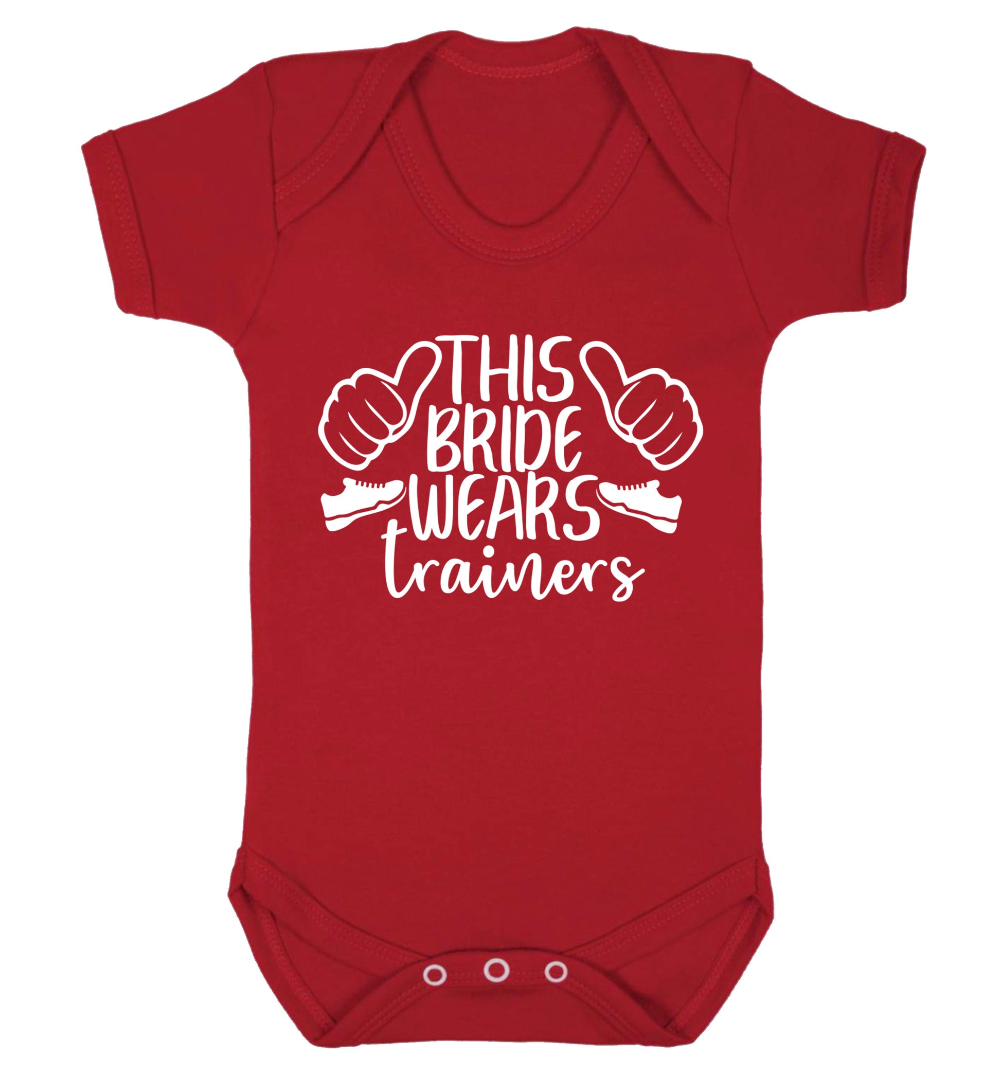 This bride wears trainers Baby Vest red 18-24 months