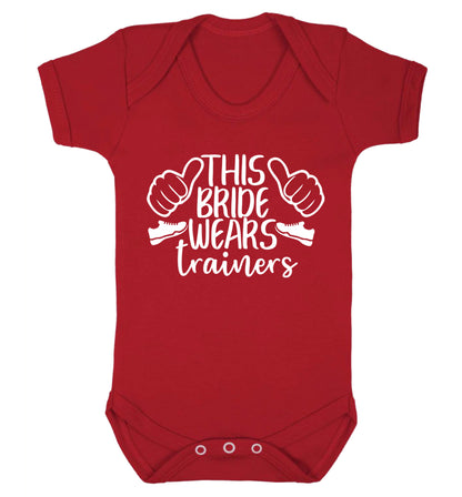 This bride wears trainers Baby Vest red 18-24 months