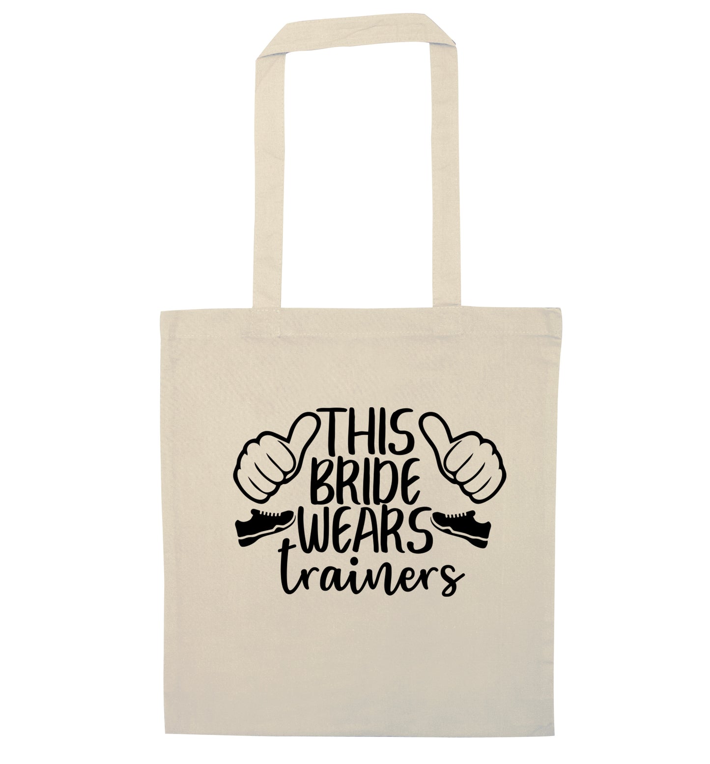 This bride wears trainers natural tote bag