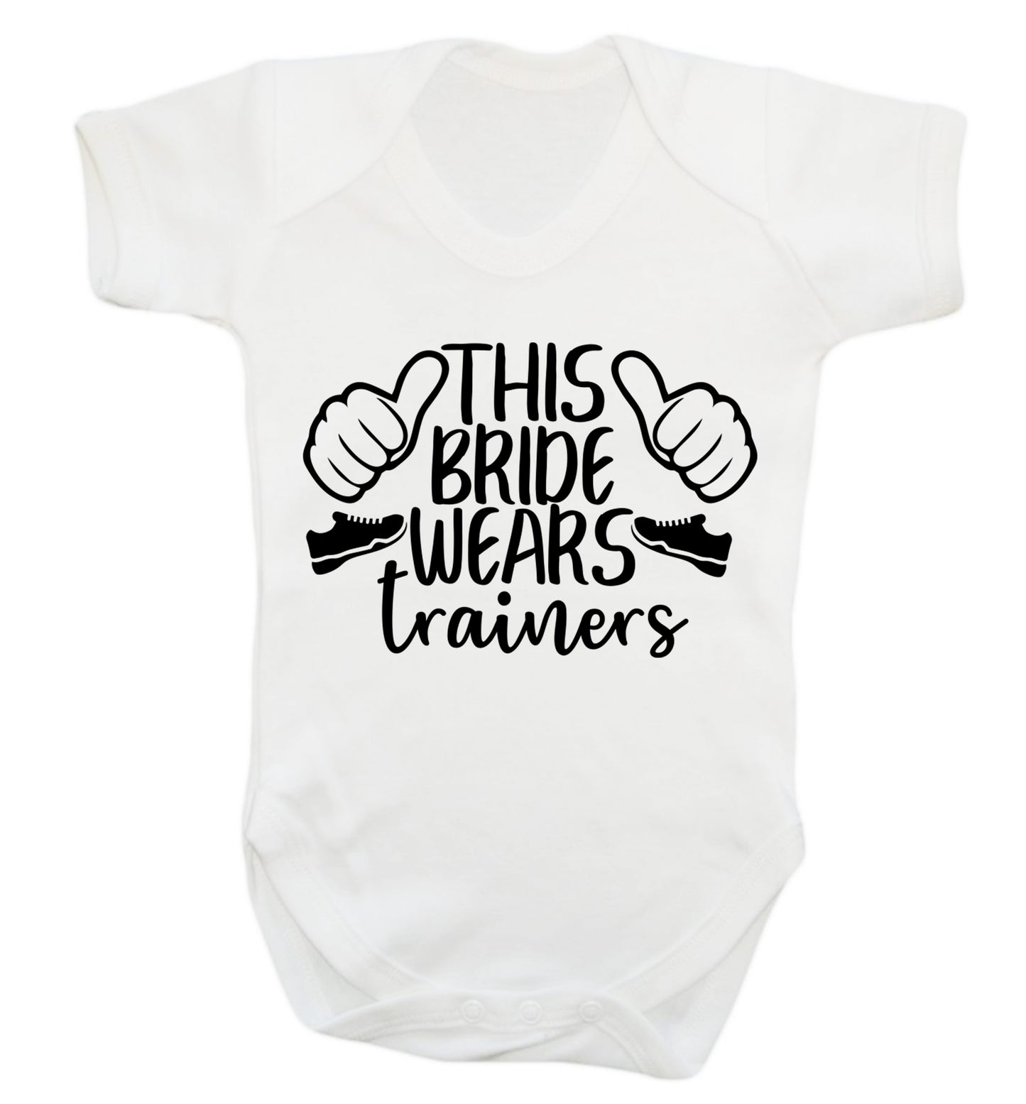 This bride wears trainers Baby Vest white 18-24 months