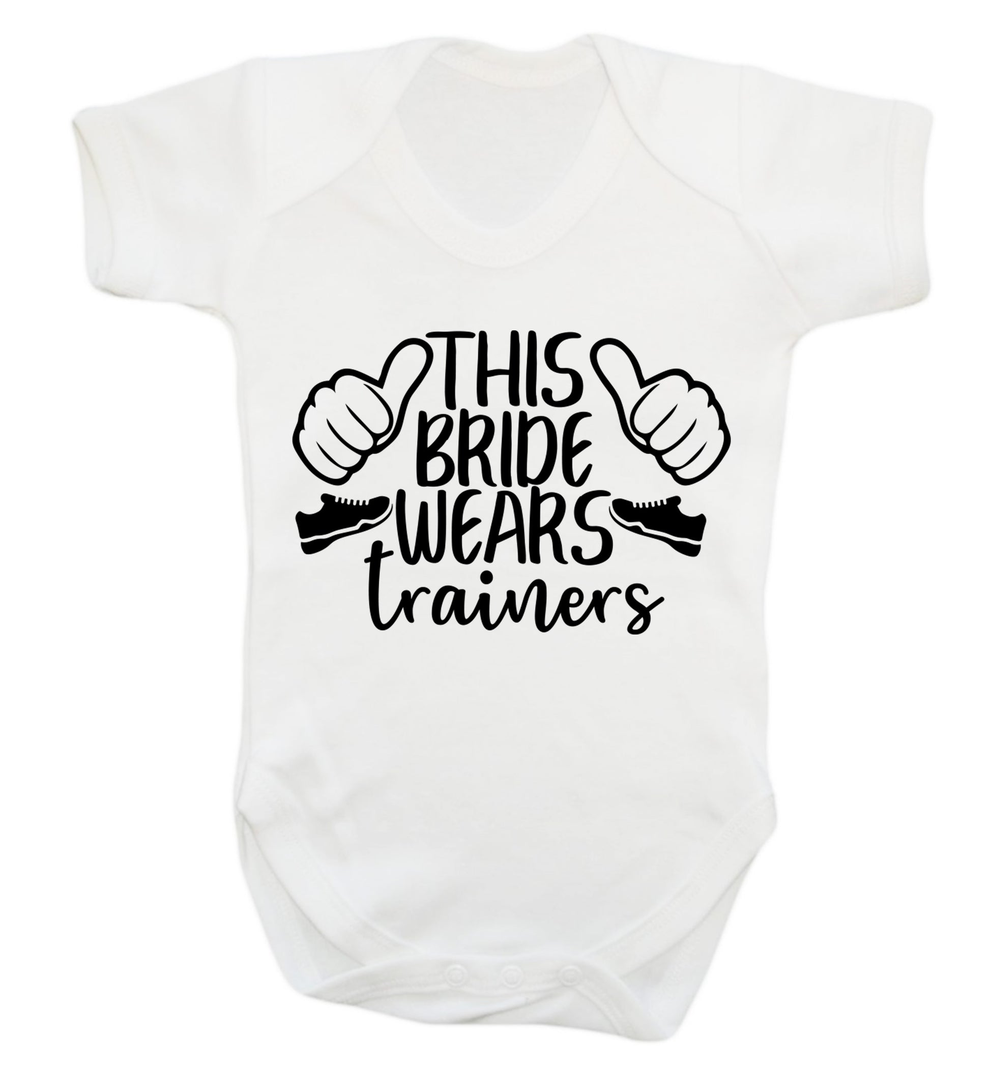 This bride wears trainers Baby Vest white 18-24 months