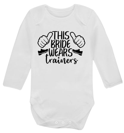 This bride wears trainers Baby Vest long sleeved white 6-12 months