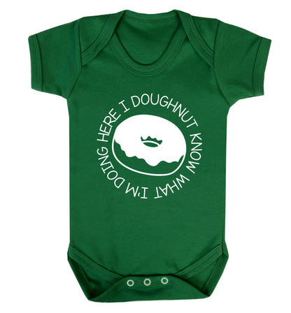 I doughnut know what I'm doing here Baby Vest green 18-24 months