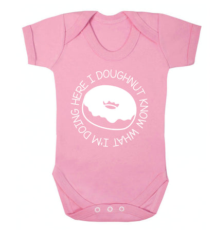 I doughnut know what I'm doing here Baby Vest pale pink 18-24 months