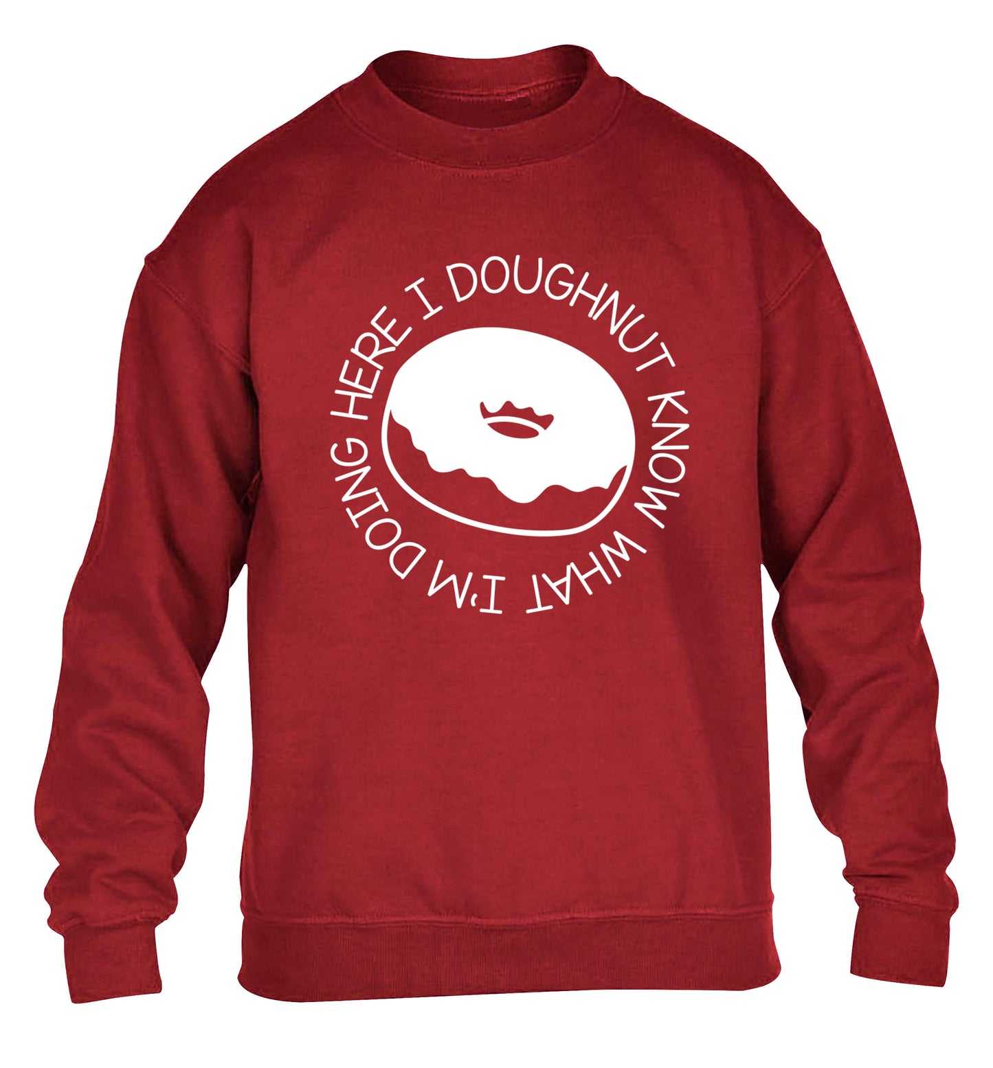 I doughnut know what I'm doing here children's grey sweater 12-13 Years