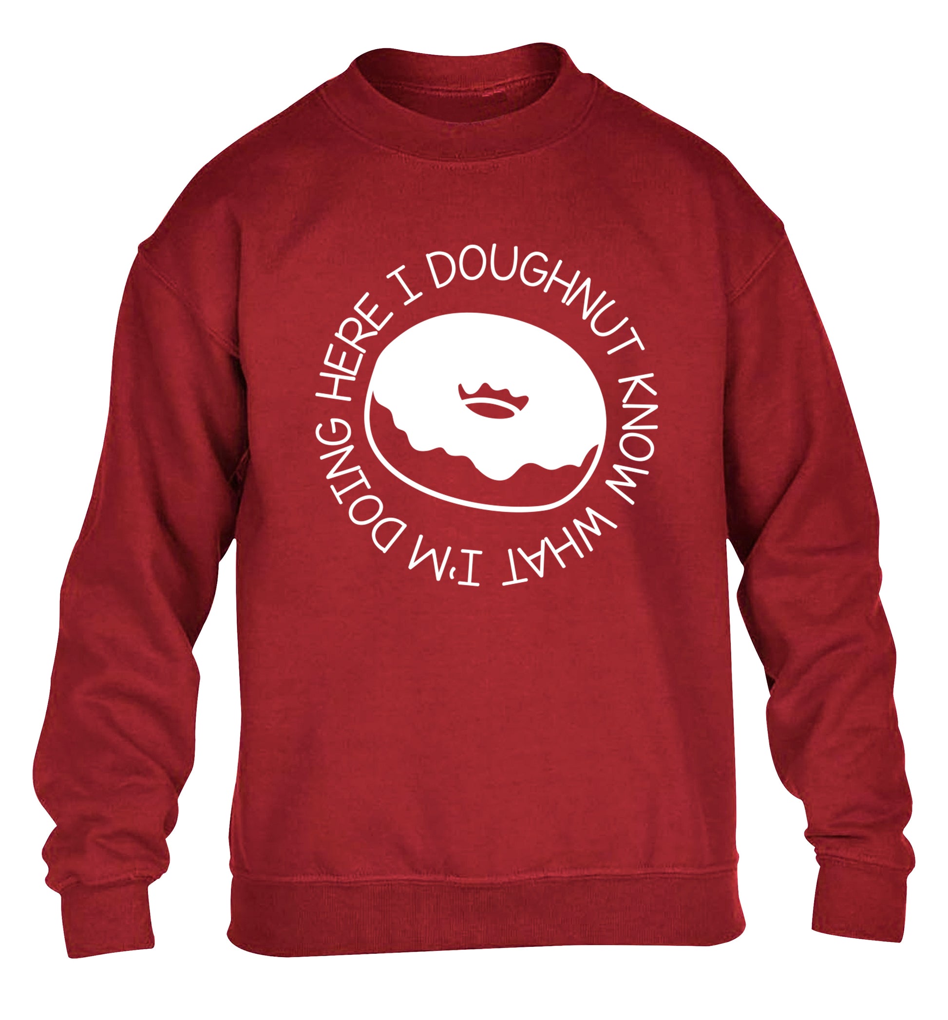 I doughnut know what I'm doing here children's grey sweater 12-13 Years