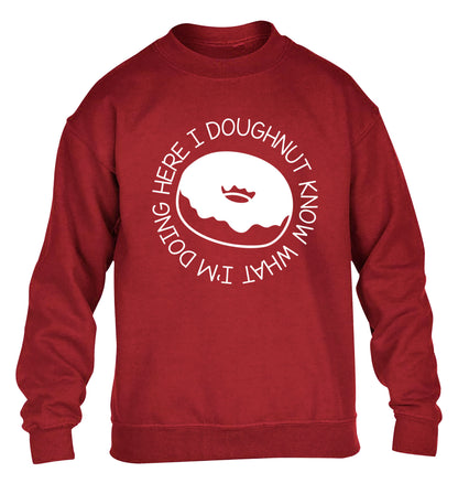 I doughnut know what I'm doing here children's grey sweater 12-13 Years