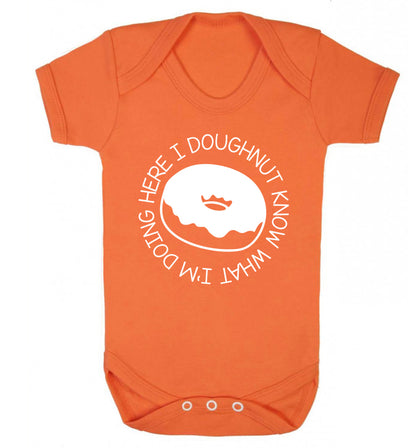 I doughnut know what I'm doing here Baby Vest orange 18-24 months