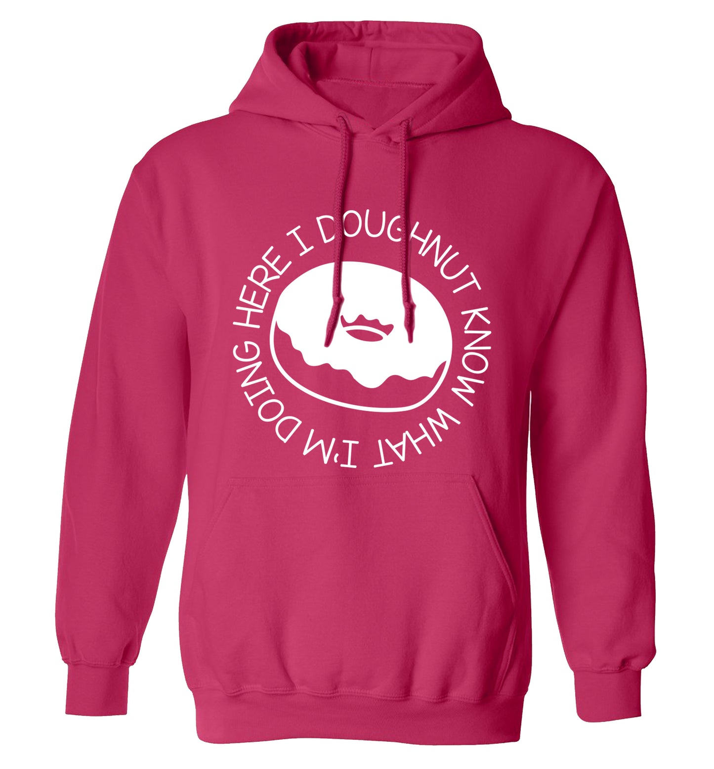 I doughnut know what I'm doing here adults unisex pink hoodie 2XL