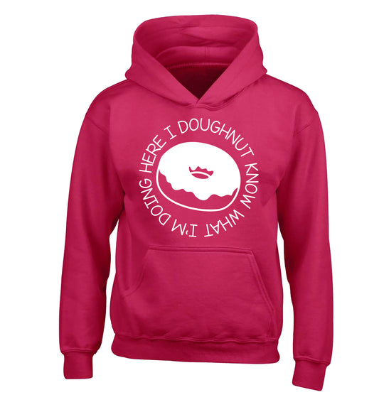 I doughnut know what I'm doing here children's pink hoodie 12-13 Years