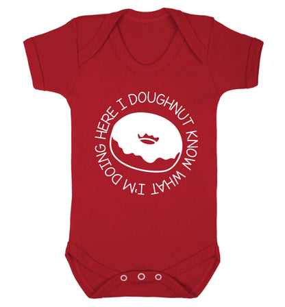 I doughnut know what I'm doing here Baby Vest red 18-24 months
