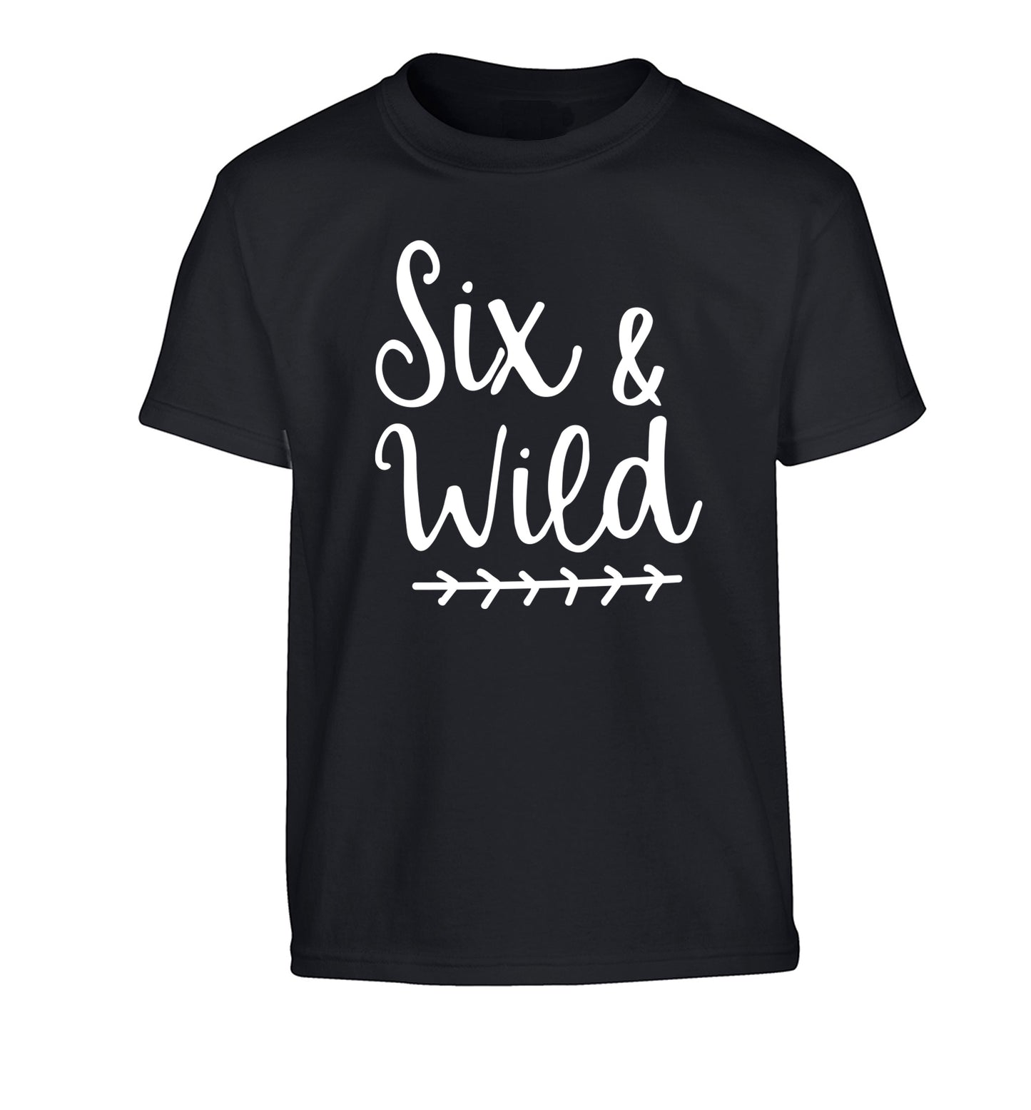 Six and wild Children's black Tshirt 12-13 Years