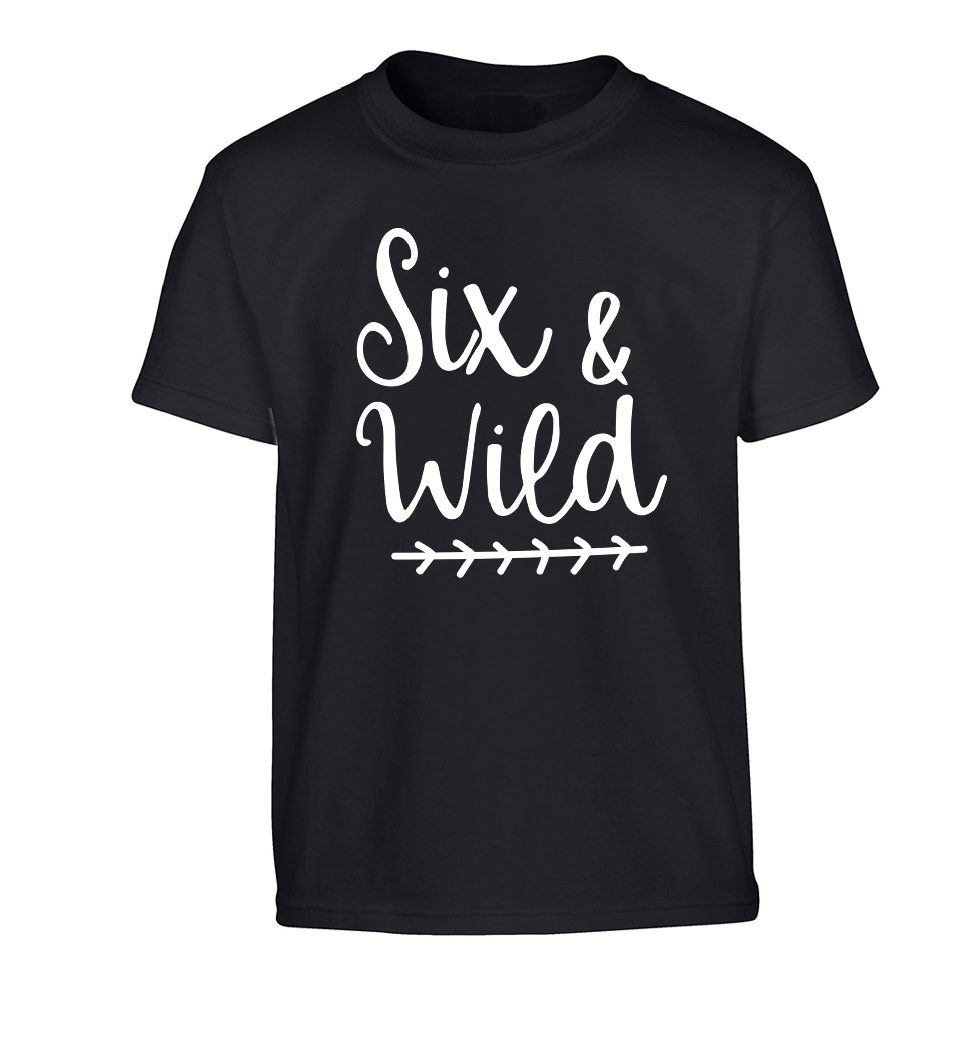 Six and wild Children's black Tshirt 12-13 Years