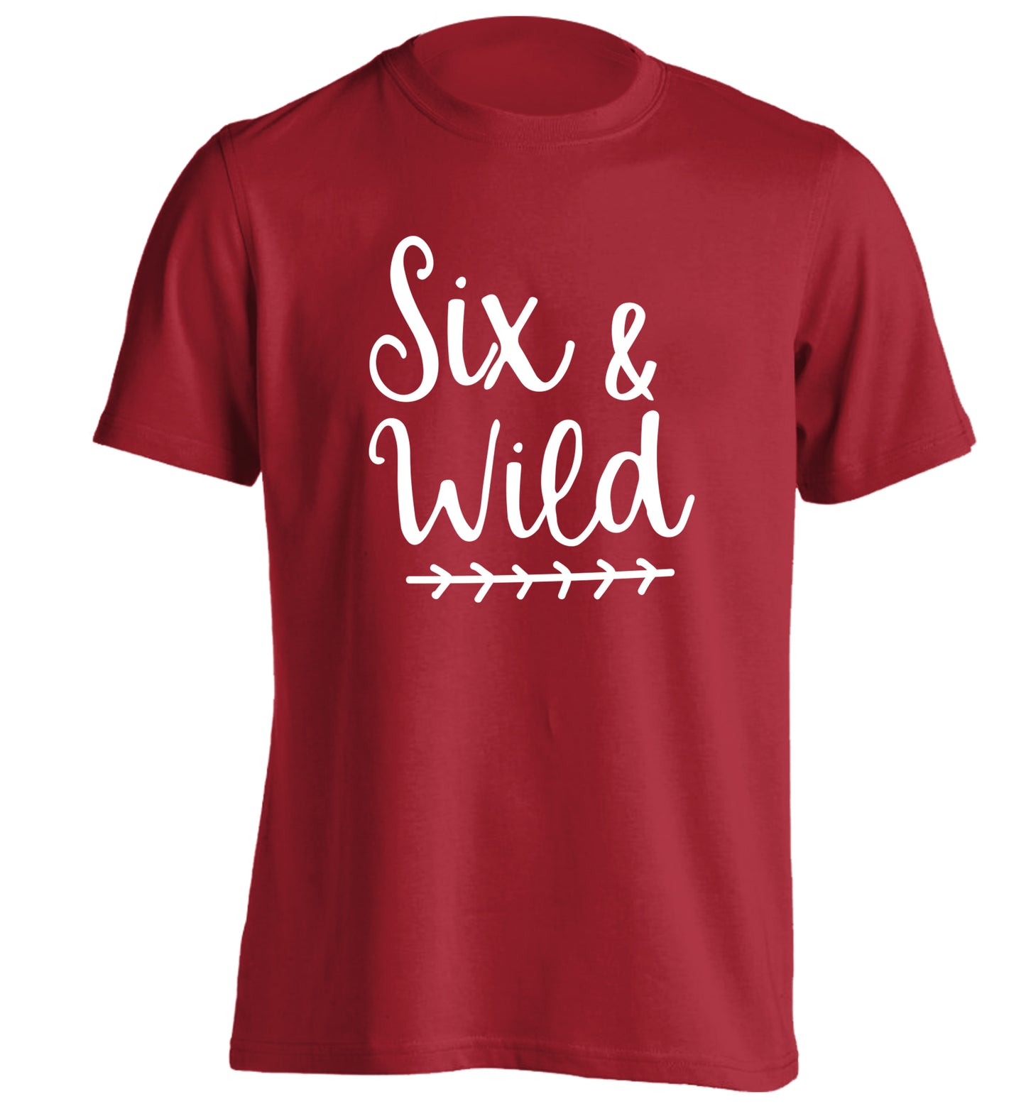 Six and wild adults unisex red Tshirt 2XL