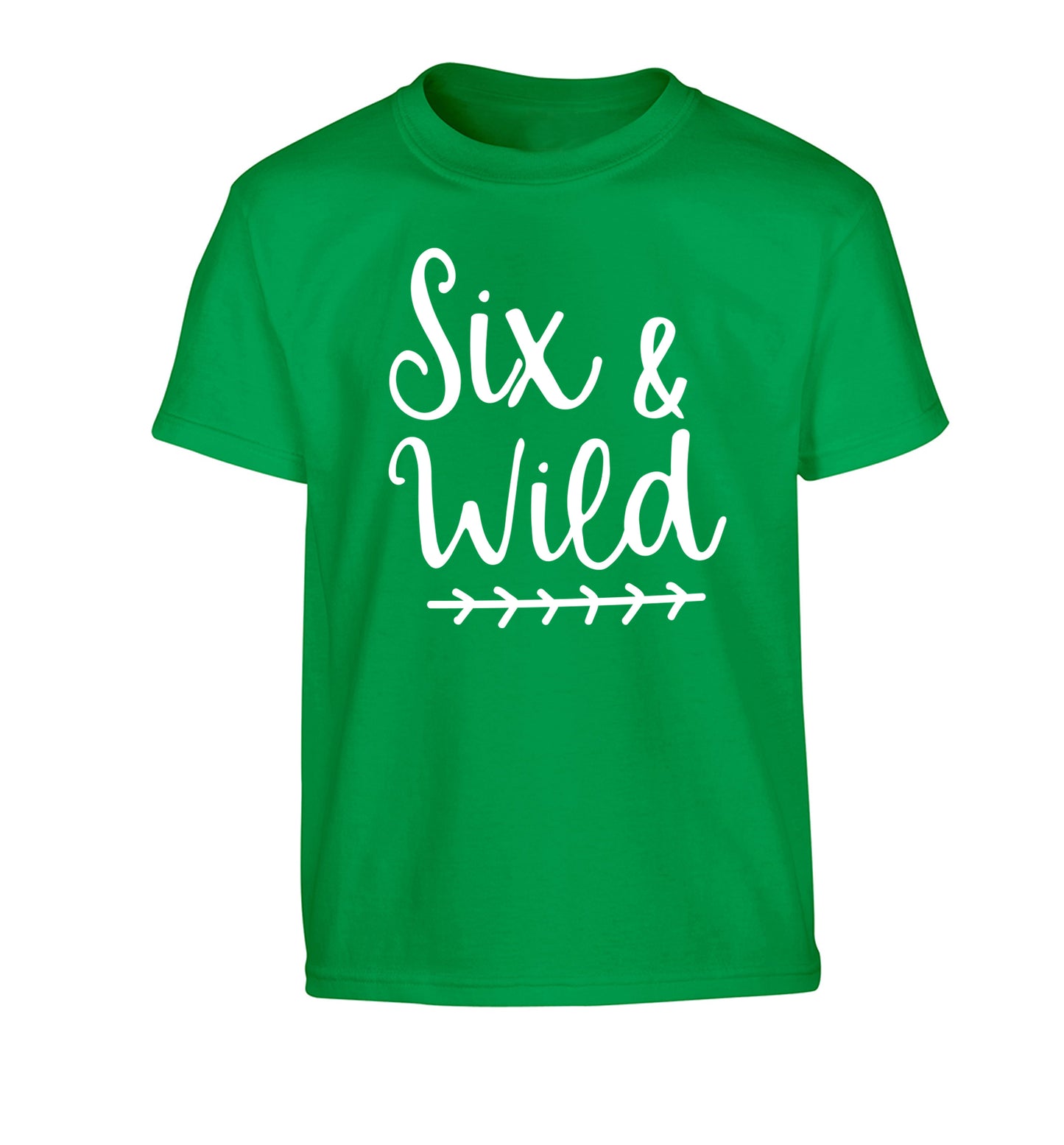 Six and wild Children's green Tshirt 12-13 Years