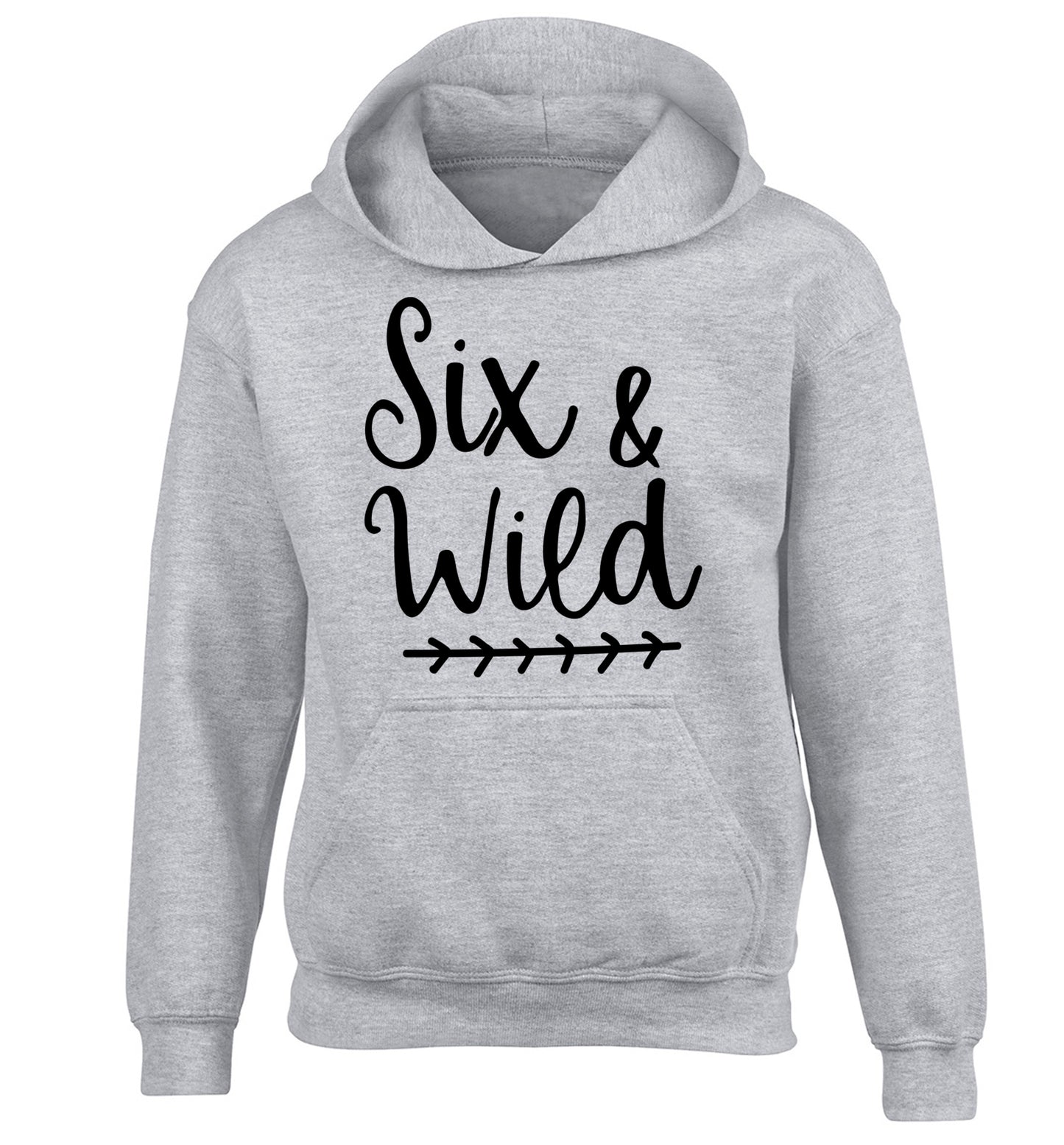 Six and wild children's grey hoodie 12-13 Years