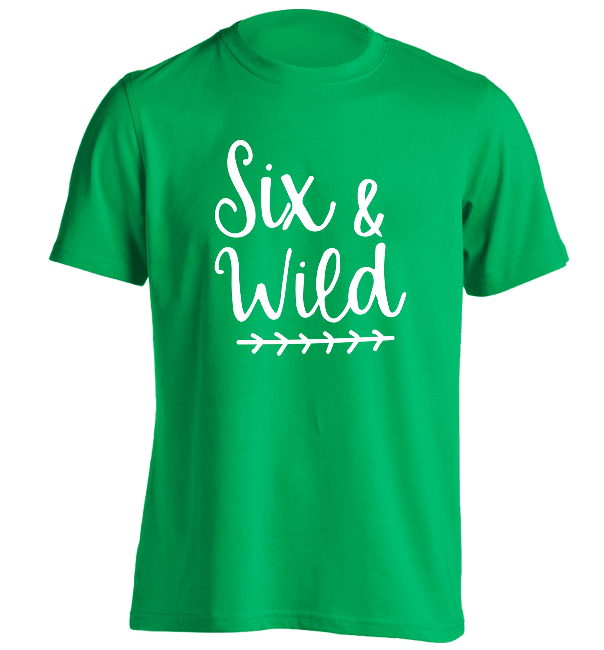 Six and wild adults unisex green Tshirt 2XL