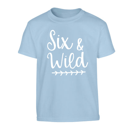Six and wild Children's light blue Tshirt 12-13 Years